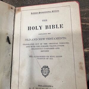 Vintage Holy Bible with black Cover